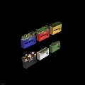 Colorful Planters With LOGO And Various Plants For Outdoor Decoration