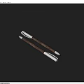 Daily Life Essential Writing Pens With Silver Metal Accents And Brown Leather Grip