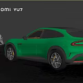 Xiaomi Yu7 Green Coupe SUV Featuring Sleek Design And Sporty Rear Styling