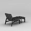 Tech Exhibition Hall Showcasing Modern Gray Woven Lounge Chair With Black Frame