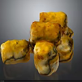 Golden Fried Pastries Stacked With Crispy Texture And Sugar Glaze