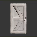 Vintage Brown Wooden Door With Cross Pattern Design And Classic Style