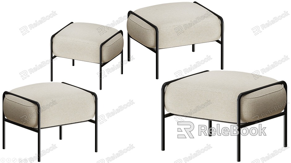 Bench Square Stool Fabric Stool Casual Stool Sofa Stool Low Stool Bed End Stool model