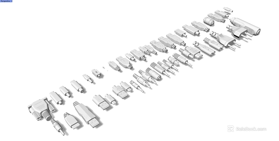 Silver Metal Socket Set with Various Sizes Attachments for Repair Tasks 3d model