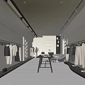 Modern Clothing Store Interior Design With Spacious Layout And Clothing Racks