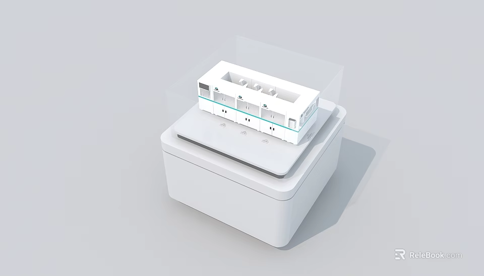 Modern White Desktop Organizer With Multiple Compartments And Stable Base For Home Use 3d model 