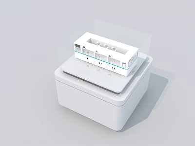 Modern White Desktop Organizer With Multiple Compartments And Stable Base For Home Use 3d model