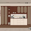 Modern Wooden White Sideboard Cabinet With Drawers Cabinets And Open Shelves