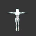 A Woman In Black Bikini Standing With Arms Outstretched Against Black Background