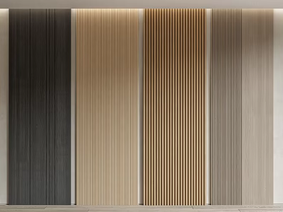 Modern Wall Panels With Various Color Choices And Wooden Texture Designs For Interior Decor 3d model