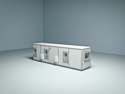 White Air Conditioner Fan With Control Panel And Efficient Cooling System 3d model