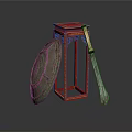 Ancient Weapons Feature Decorative Shield Traditional Knife On Red Display Stand