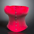 Stylish Red Corset With Metal Buttons For Daily Fashion And Comfortable Wear