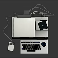 Vintage CRTC Systems Computer With Monitor Keyboard Floppy Drive And Mouse