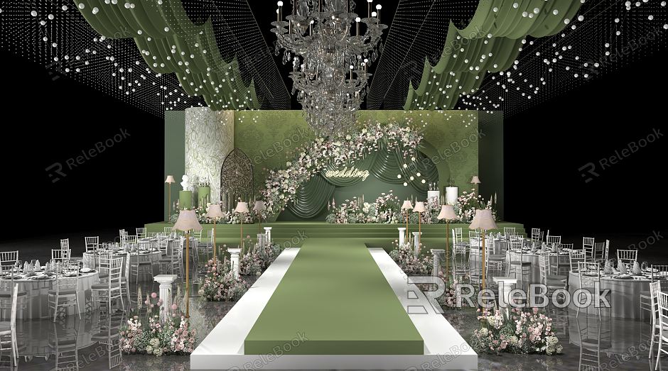 Modern Wedding Scene Wedding Ballroom model