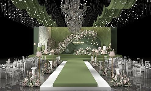 Modern Wedding Scene Wedding Ballroom 3d model