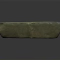 Rustic Wood And Stone Base With Square Shape Textured Surface And Carved Marks 3d model