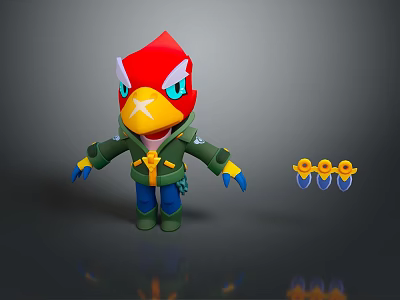bird game animal cartoon animal realistic animal 3d model