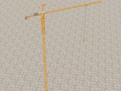 Industrial Tower Crane Equipment For Lifting Heavy Materials On Construction Sites 3d model