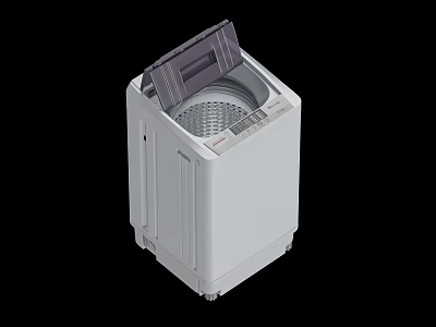 White Top Load Washing Machine with Spin Basket and Durable Design for Home Laundry 3d model
