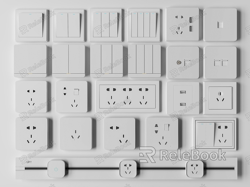 Modern switch socket combination model