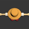 Cartoon Game Movie Character With Yellow Hat Red Scarf White Shirt Blue Overalls Red Boots