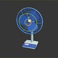 Desktop PC Cooling Fan With Blue Blades And White Base For Efficient Heat Dissipation