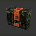 Tactical Weapon Storage Case Black And Orange Design Reload Logo Military Style Durable Equipment Container