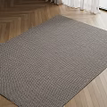 Square Rug Woven Design Soft Texture Neutral Tone for Living Room Home Decor