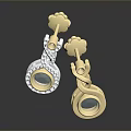 Elegant Gold Earrings With Blue Gemstones And Sparkling Diamond Accents Design