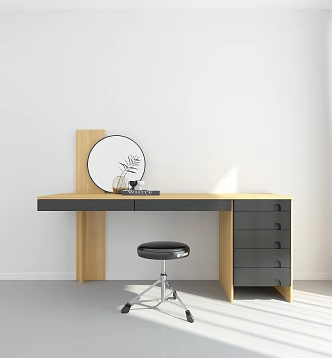 Modern Dresser Makeup Table 3d model
