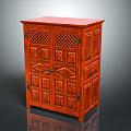 Traditional Wooden Entryway Console Cabinet With Carved Diamond Pattern Doors And Elegant Design