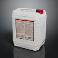 Industrial Equipment White Plastic Barrel With Red Lid And Product Label