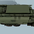 Army Green Military Truck with Multiple Wheels and Heavy Duty Cargo Gear