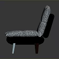 Gray Multi-Seat Sofa With Plaid Back And Seat Cushions On Metal Legs