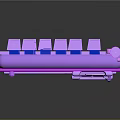 Purple Mechanical Keyboard With Backlit RGB Lighting And Sleek Modern Design