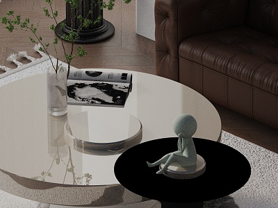 Modern coffee table model