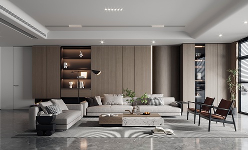 modern living room 3d model