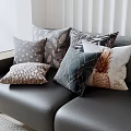 Modern fabric pillow 3d model