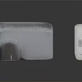 Modern Daily Electrical Appliances With Silver Red White Textured Surfaces And Indicator Lights