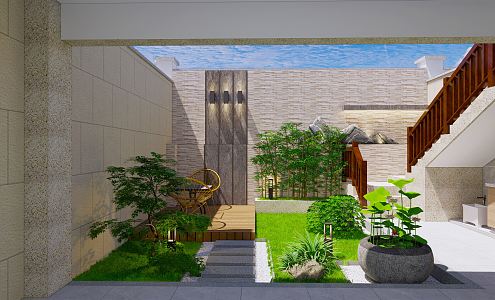 Modern Garden 3d model