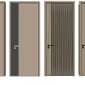 Modern Hinged Doors Design For Home Interior With Different Panel Styles 3d model