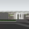 Modern Gate Community Gate 3d model