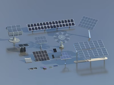 Solar Powered Daily Electrical Appliances With Various Types And Modern Design Features 3d model