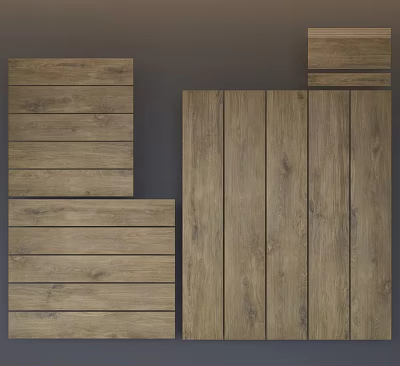 Natural Wood Flooring Samples With Various Grain Patterns And Warm Tones For Interior Design 3d model