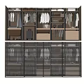 Organized Modern Closet Interior Design With Hanging Clothes Shelves Drawers And Shoe Storage