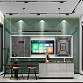 Modern Interior Space With Glass Doors Staircase Workspace And Decorative Plants