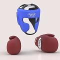 Knuckles boxing gloves fight protective gear boxing protective gear boxing helmet fight gloves 3d model