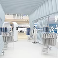 SEMR Shopping Mall Store With White Inflatable Structure Glass Windows Mannequins And Clothing Displays