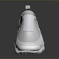 White Mesh Upper Slip On Shoes With Textured Sole Modern Casual Design